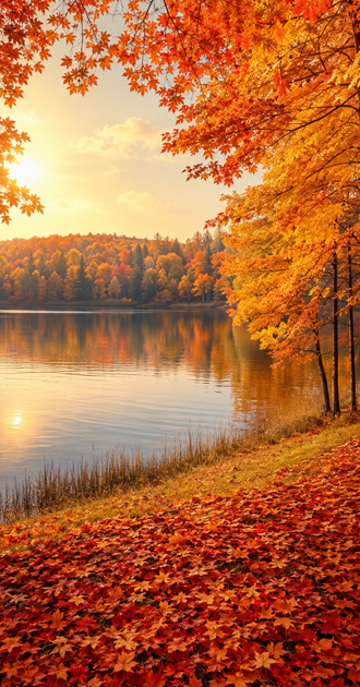 Autumn Park Pond