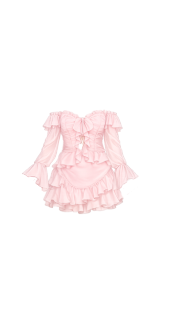 Pastel Pink Ruffles Dress