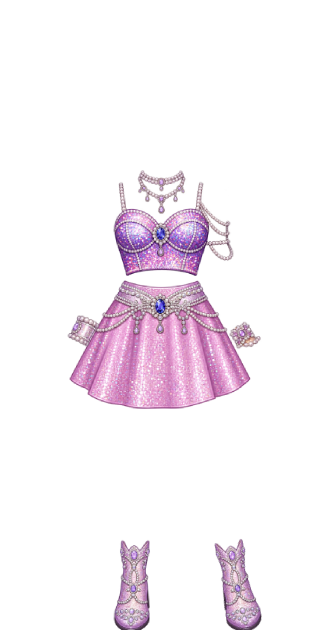 Kpop Amethyst Idol full outfit
