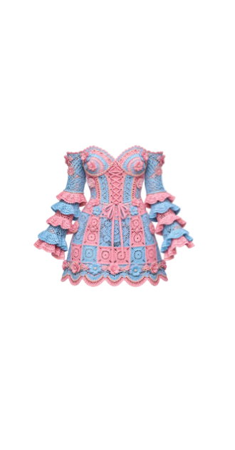 Pastel Crochet Corset Mini