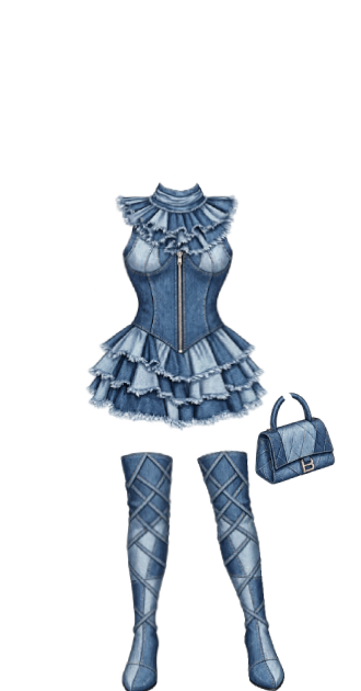 Patchwork Denim Princess