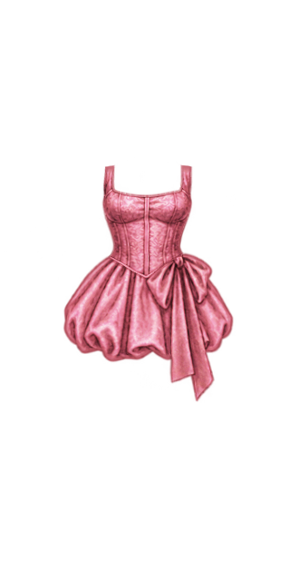 Pink Velvet Bubble Dress