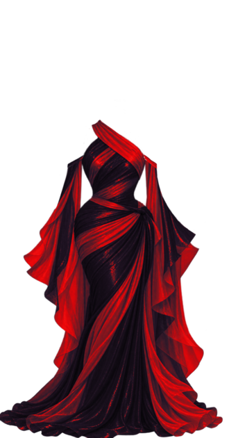 Black and Red Dress