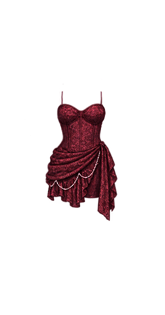 Merlot Velvet Draped Mini