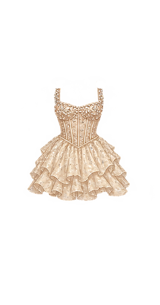 Champagne Beaded Mini