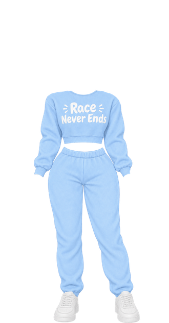 Race Never Ends Fem Sky Blue
