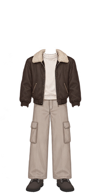 Shearling and Cargo Set (w/ Shoes)
