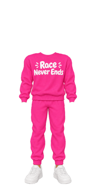 Race Never Ends Hot Pink