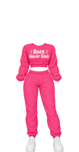 Race Never Ends Fem Hot Pink