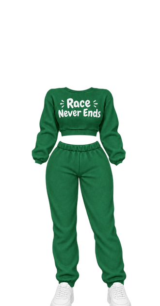 Race Never Ends Fem Christmas Tree Green