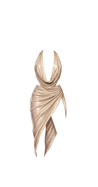 Draped Halter Dress