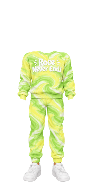 Race Never Ends Lime Swirl