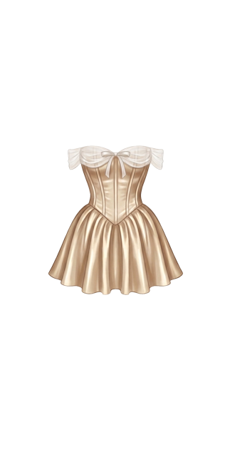 Bow Off-Shoulder Corset Dress
