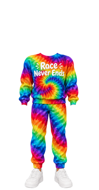 Race Never Ends Tie-Dye