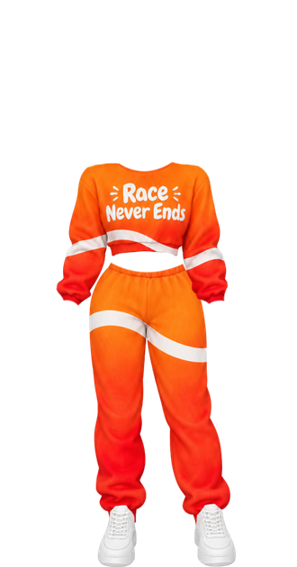 Race Never Ends Sunset Ombre Track Suit Female