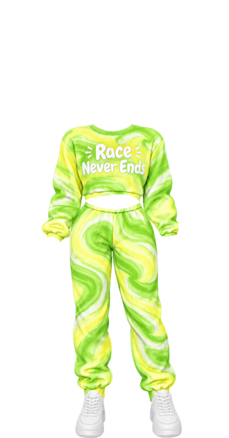 Race Never Ends Lime Swirl
