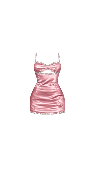 Fiona Crystal-Trimmed Satin Dress