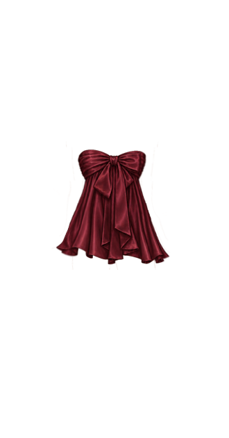 Deep Red Flowy Bow