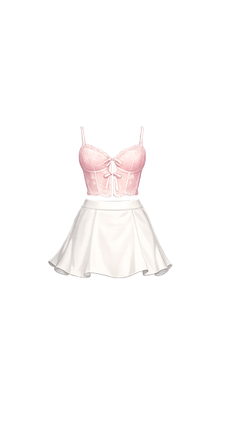 Lace & Bow Skirt Set