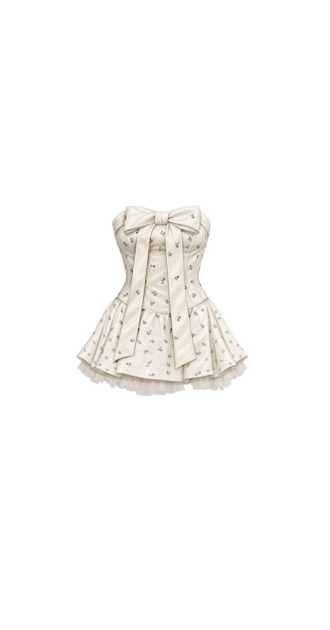 White Polka Dot Bow