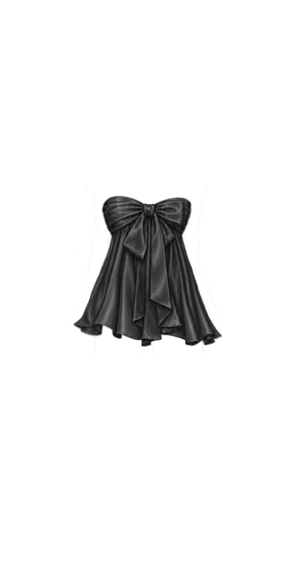 Black Flowy Bow