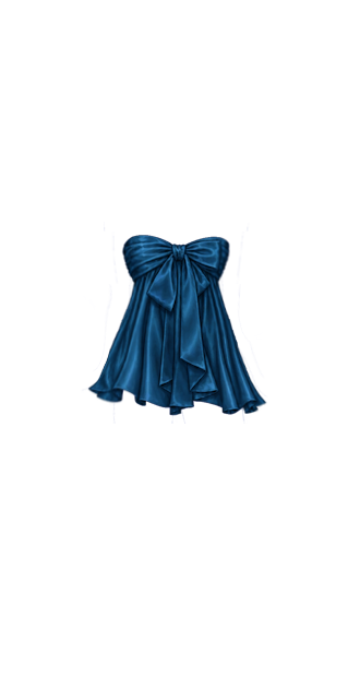 Deep Blue Flowy Bow