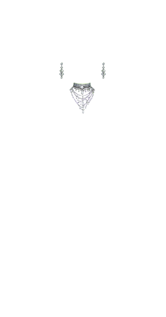 earrings and necklace