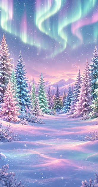 Northern Lights Winter Wonderland