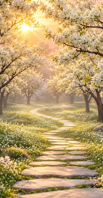 White Magnolia Trees