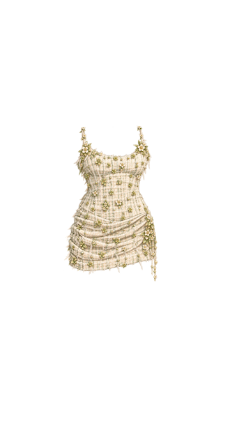 Floral Tweed Dress