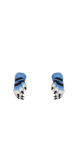 Blue Tiger Furry Paws