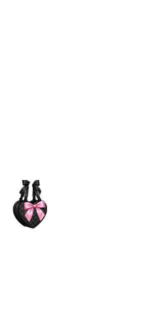 Black w/ Pink Bow Quilted Heart Bow Bag