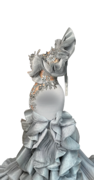 Ruffled Evening Gown