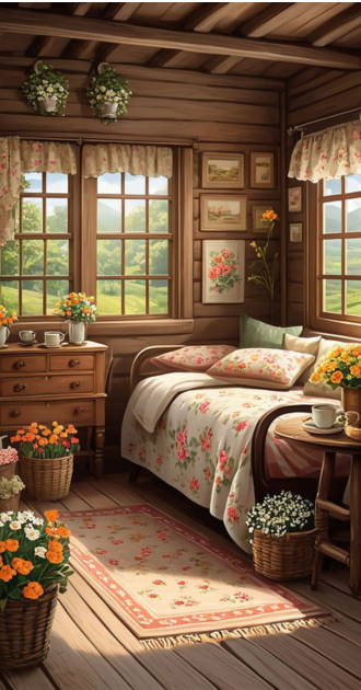 Flowery living room
