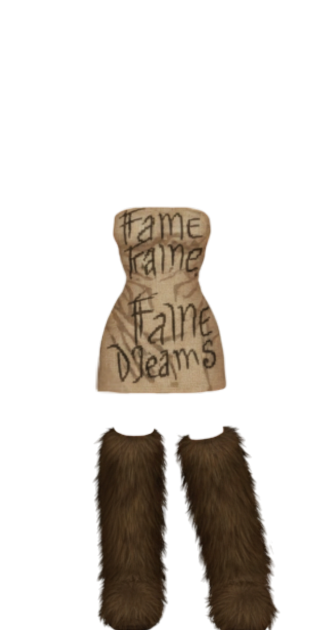 Tube Dress and Furry Boots