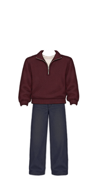 Burgundy Quarter-Zip