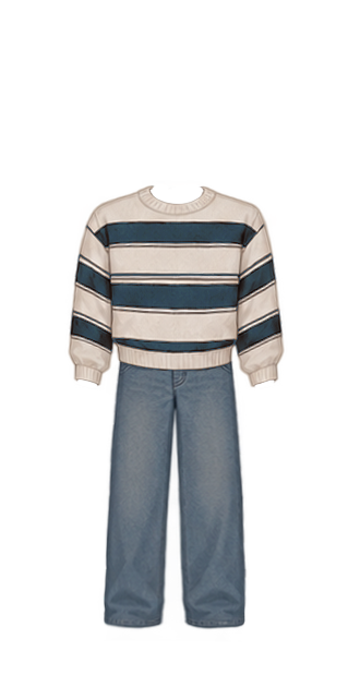Blue Striped Sweater