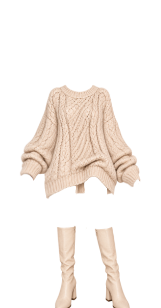 Oversized Sweater Dress (full set)