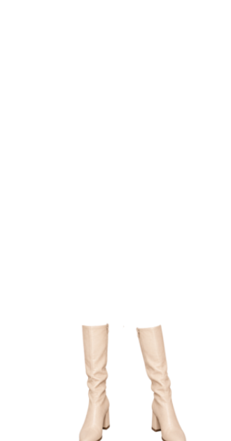 White Knee Boots