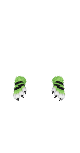 Green Furry Paws
