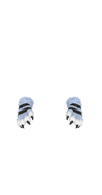 Sky Blue Furry Paws