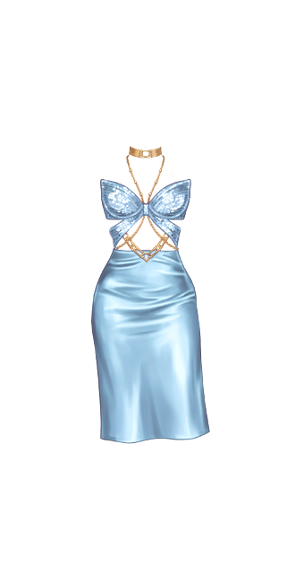 Blush Butterfly Cutout (Blue)