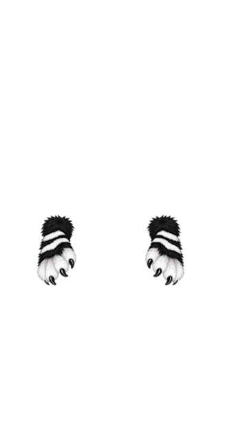 Black and White Furry Claws