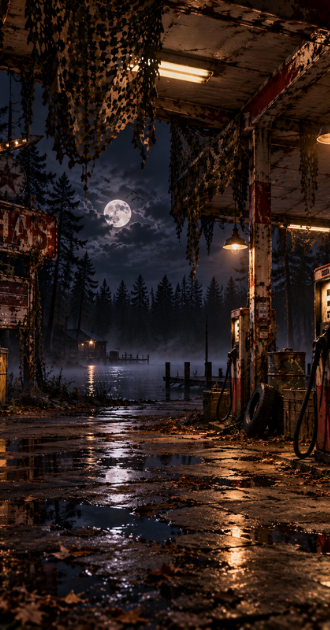Creepy gas station