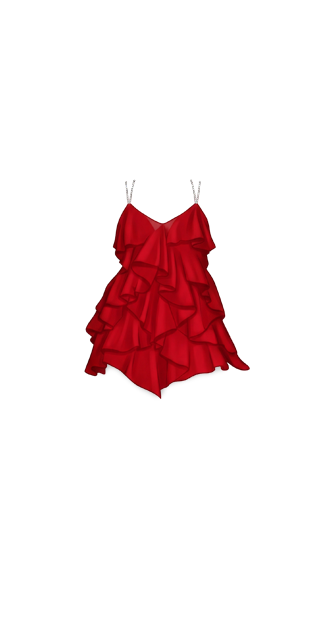 Scarlet Ruffle Dress