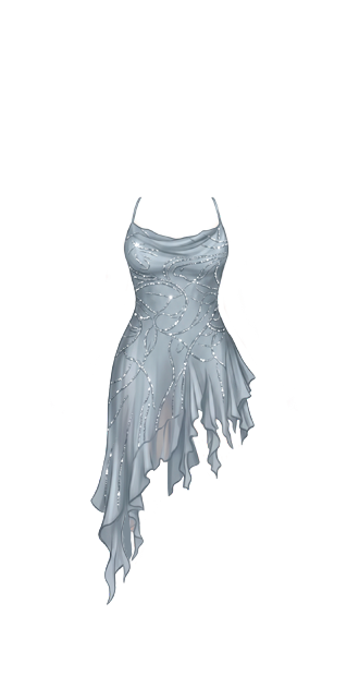 Crystal Wave Asymmetric Dress