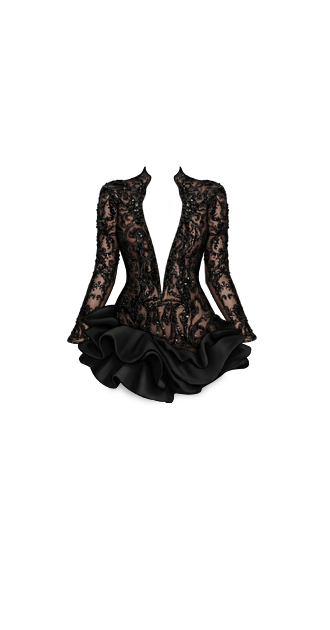 Sheer Sculpted Dress