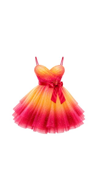 Sunset Glow Tulle Dress
