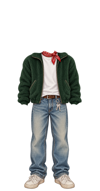 Globes Men Camp Forest Green Outfit
