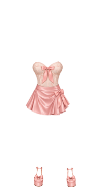 Cutesie Corset With Satin Skirt